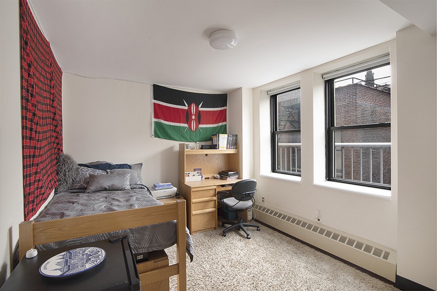 Harmony student room (area rug was added by the student; rooms have hard surface flooring) Harmony student room
