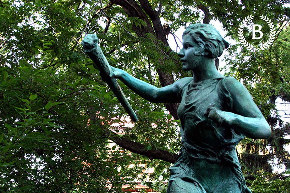 Barnard torch bearer statue