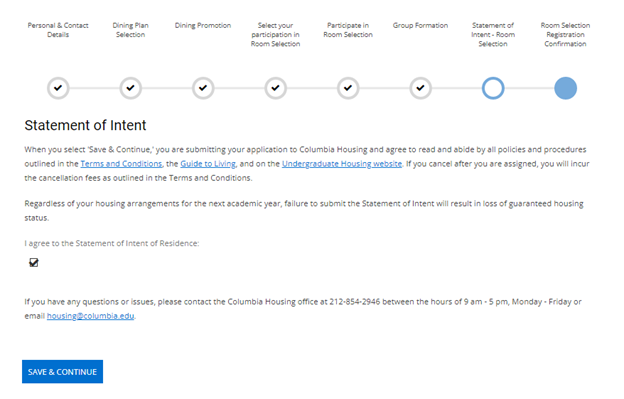 STEP 11: Statement of Intent