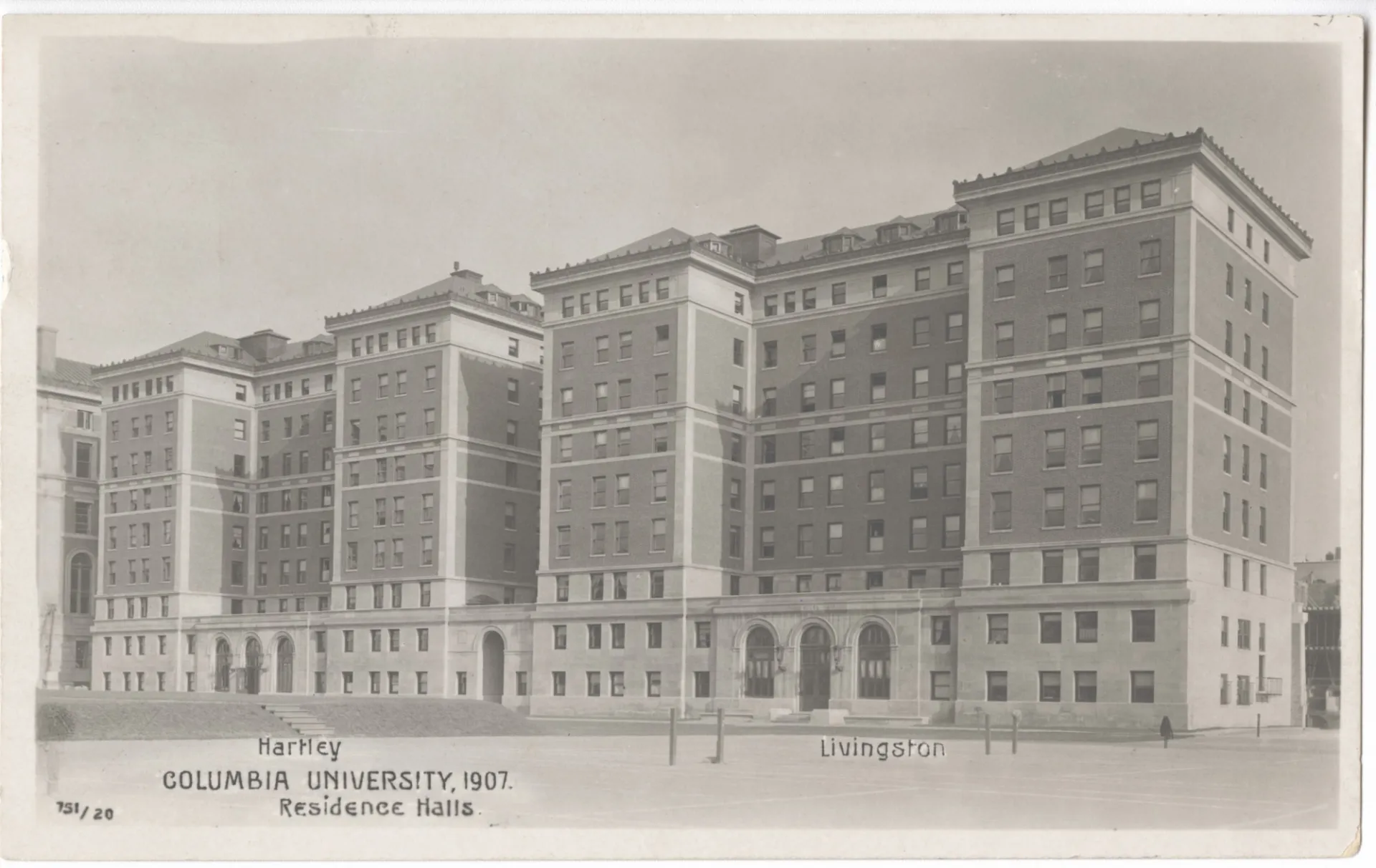 Hartley and Wallach (Livingston) Halls 1907, courtesy of Columbia University Archives