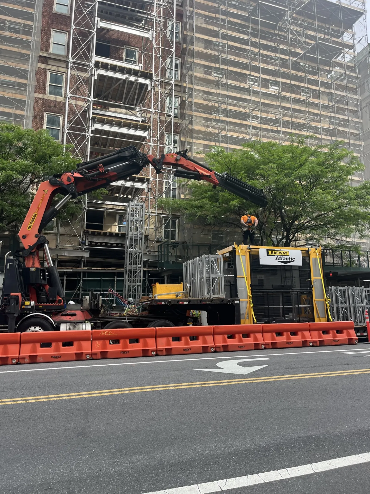 The construction site from Amsterdam Avenue