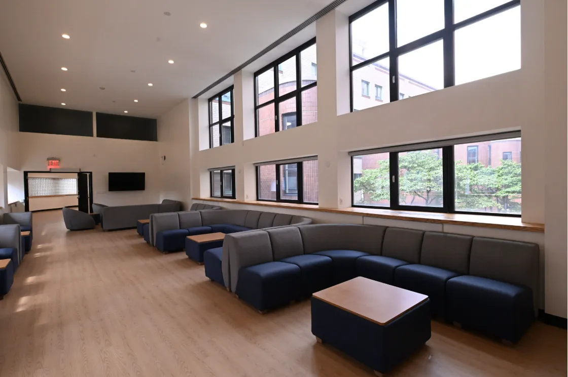 East Campus 2nd floor building lounge