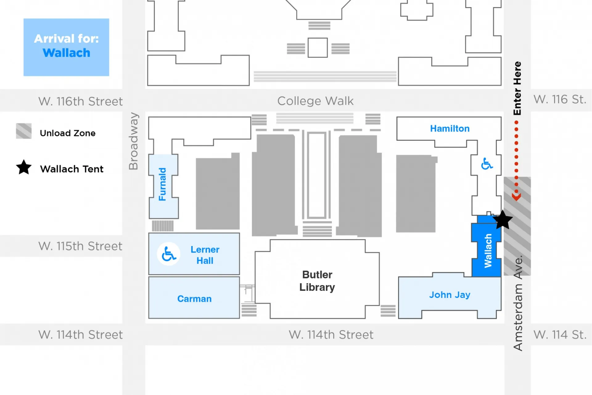 Wallach arrival map