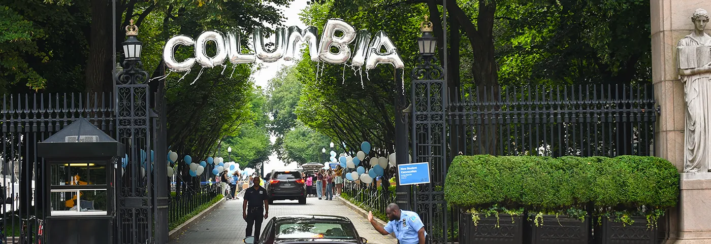 The gates of College Walk at Check In