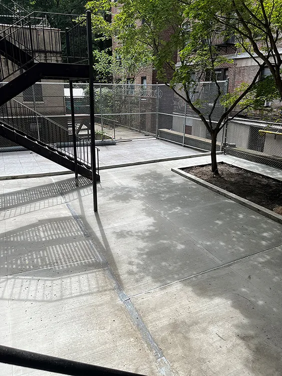 The back patio was also repaved as part of the project