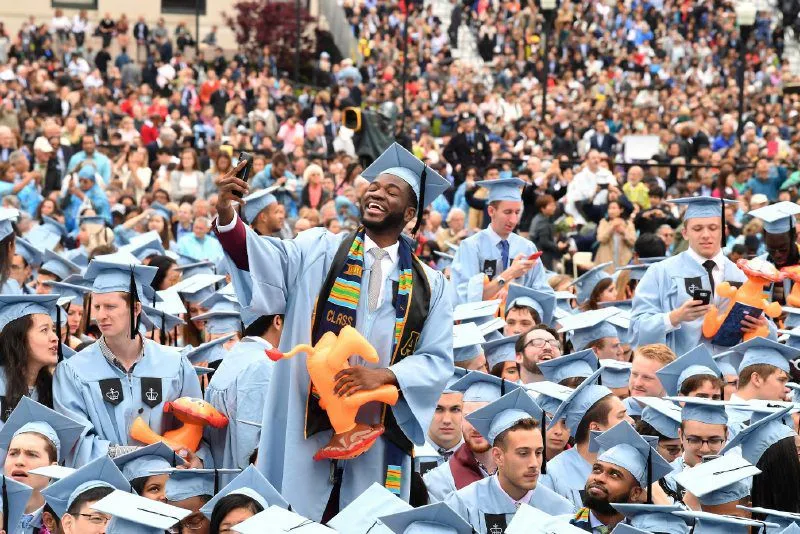 Students at University Commencement 