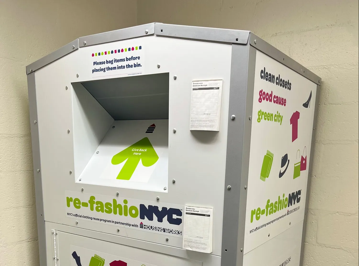 re-gashion NYC donation bin