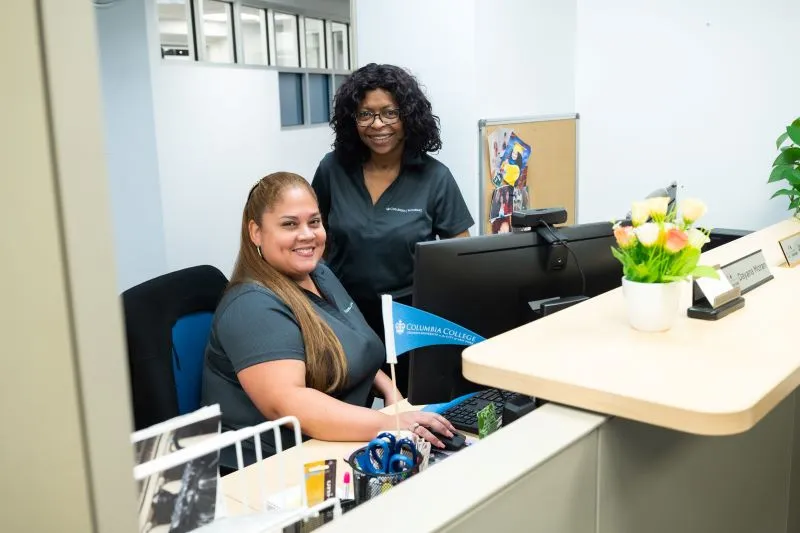 Housing staff in the Housing office