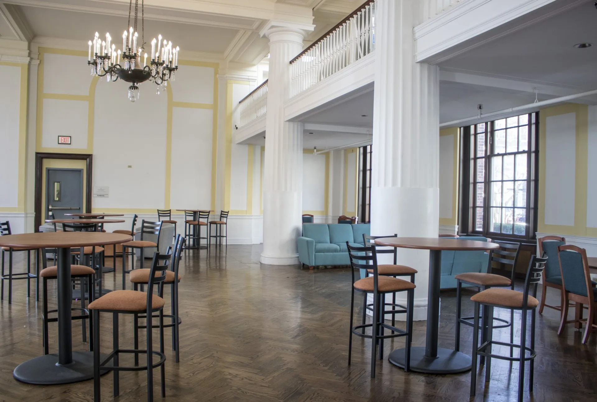 Wien lounge including sustainably-sourced furnishings