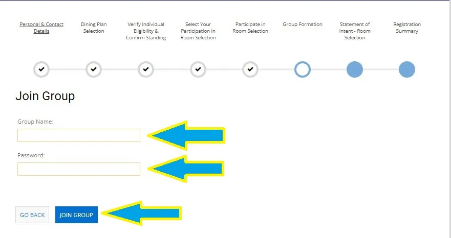 Join a Group page